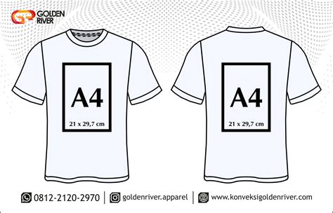 ukuran sablon kaos a4